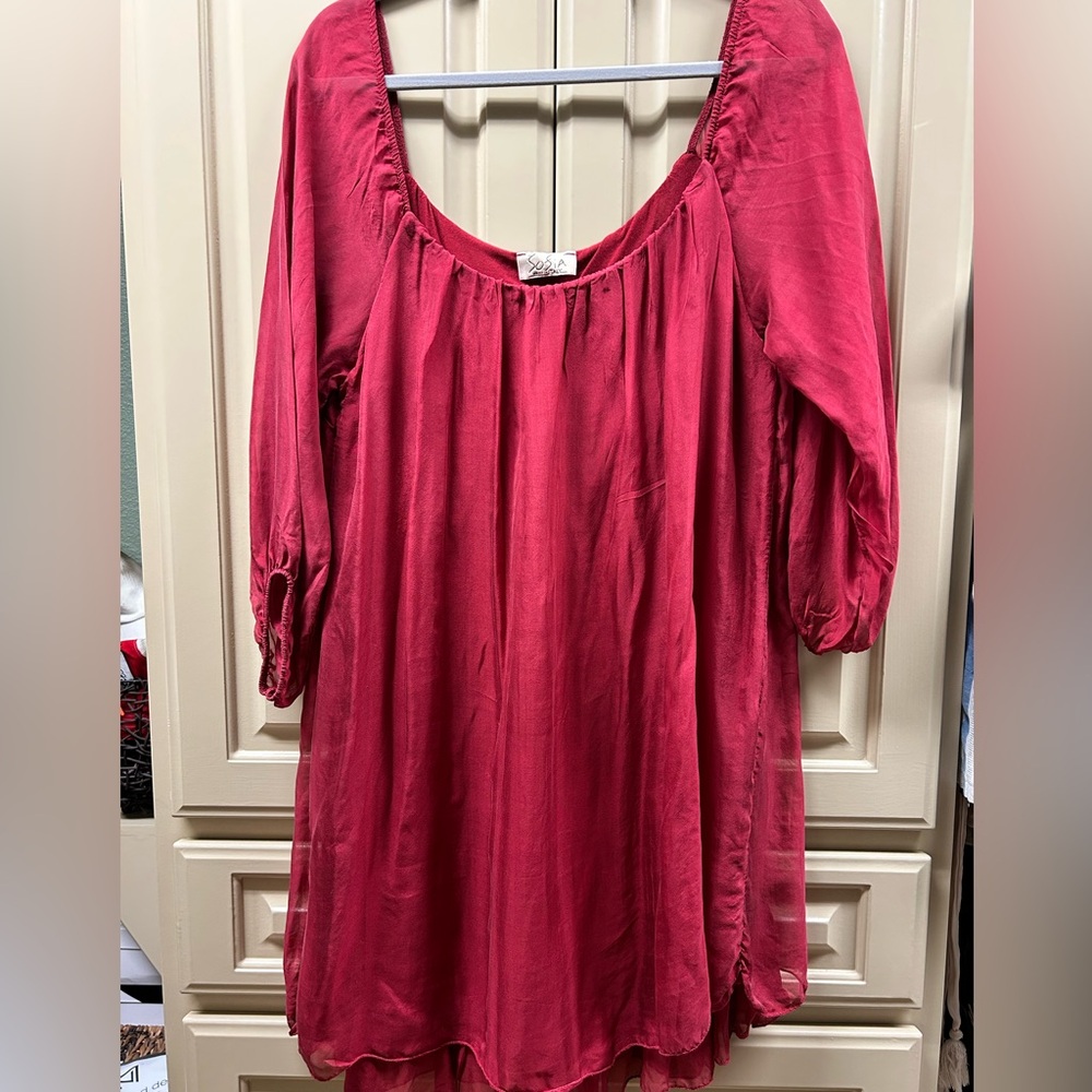 Sofia silk dress